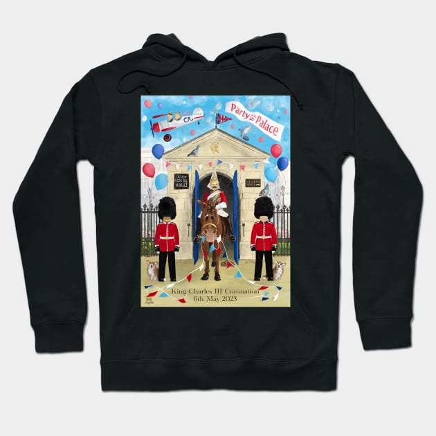 King Charles III Coronation Party at the Palace Special Edition Hoodie by NattyDesigns